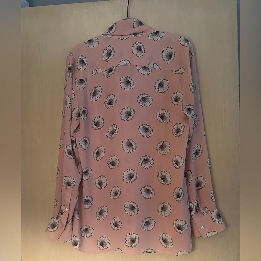 Ann Taylor Pink Floral Button Down Shirt - Picture 4 of 7